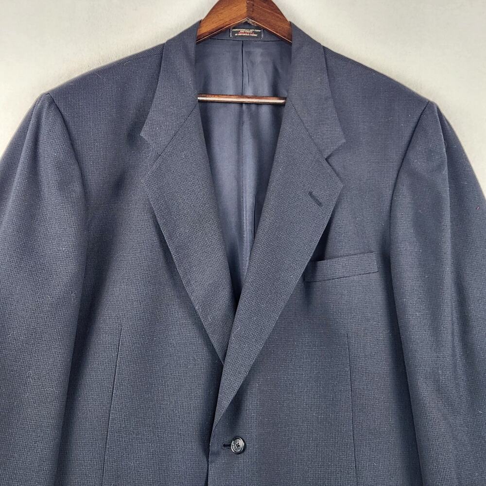 diBenedetto Wool Blazer Men’s 50R Navy/Black 2-Button Single-Breasted Made USA